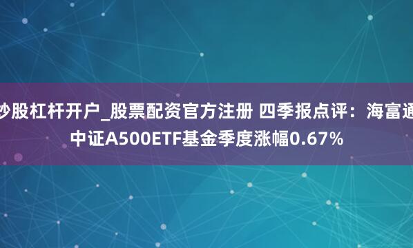 炒股杠杆开户_股票配资官方注册 四季报点评：海富通中证A500ETF基金季度涨幅0.67%